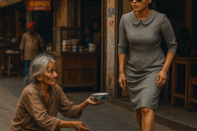 “Go beg somewhere else—don’t dirty my dress!” Meera snapped coldly, her chin raised high.