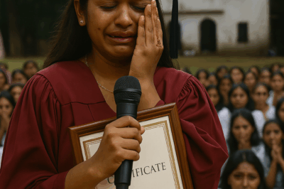 Her Father Collected Trash, Her Mother Was Gone, and She Was Shunned by Classmates. But on Award Day, Her Speech Stunned the Whole School and Moved Everyone to Tears…