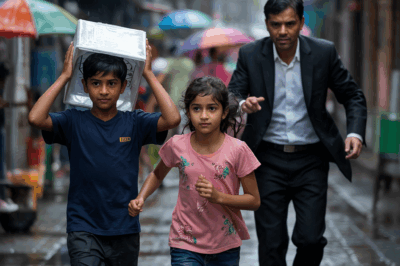 Two Siblings Beg for Leftover Food for Their Bedridden Mother – Never Expected to Run Into Their Father as a Billionaire in Mumbai…