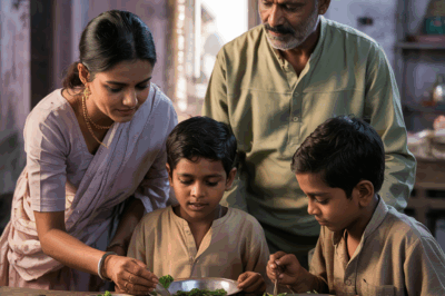 Moved by Two Hungry Beggar Children Shivering in the Rain, a Poor Bread-Selling Couple Took Them Home — Then Lost ₹2 Lakhs… But Three Years Later…