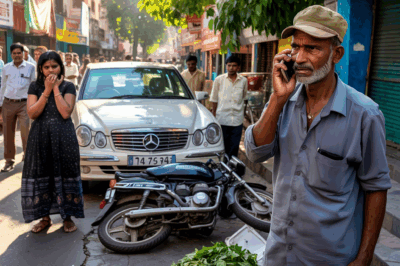 An Old Vegetable Seller Scratches a Billionaire’s Luxury Car — One Phone Call to His Son Leads to an Unexpected Ending