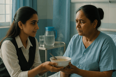 सास ने दलिया के कटोरे पर नज़र डाली, फिर अचानक व्यंग्यात्मक लहजे में बोली: “यह कैसा दलिया है? तुम किसके लिए पका रही हो?”/hi