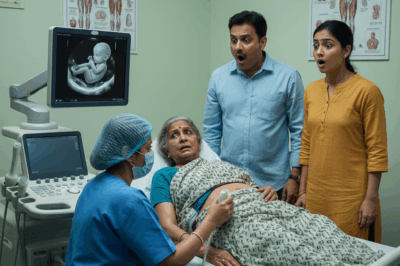 बूढ़ी माँ का पेट बढ़ता ही जा रहा था मानो वो गर्भवती हो। बच्चे शर्मिंदा होकर उसे जाँच के लिए ले गए। डॉक्टर ने जो दिखाया उससे पूरा परिवार पीला पड़ गया।/hi