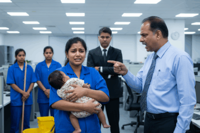 एक अमीर आदमी ने एक सफाईकर्मी को अपने बच्चे को गीला करने के लिए खाना न खाते हुए पकड़ा – इसके बाद जो हुआ उसने सभी का दिल तोड़ दिया।/hi