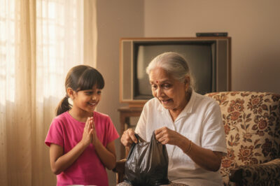 मेरी बच्ची व्यस्त थी और उसने मुझे एक महीने के लिए आकर उसकी देखभाल करने के लिए कहा। तीसरे दिन, मेरी भतीजी कहीं से एक अजीब सा काला बैग लेकर आई: “दादी, यह क्या है?”। मैंने उसे खोला, बिना यह जाने कि सिर्फ़ एक सवाल ने अनजाने में भयावह घटनाओं की एक श्रृंखला शुरू कर दी थी…/hi