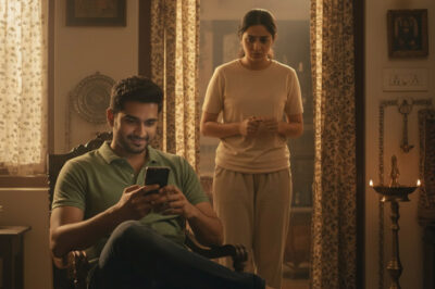 मेरा इरादा चुपचाप घर जाकर उसे सरप्राइज़ देने का था – वह आजकल थोड़ा दूर-दूर रहने लगा था, मुझसे पहले से कम बात कर रहा था। लेकिन जैसे ही मैंने बेडरूम का दरवाज़ा खोला, मेरा दिल ज़ोर से धड़कने लगा।/hi