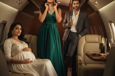 प्लेन के केबिन के अंदर, छह महीने की प्रेग्नेंट पत्नी खिड़की के पास चुपचाप बैठी थी, उसके हाथ पेट पर थे, वह चिंता से भरी हुई थी।/hi