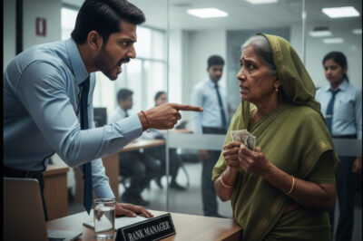 पेंशन के पैसे के लिए आई थी बुज़ुर्ग महिला, बैंक मैनेजर ने जो किया… इंसानियत रो पड़ी/hi